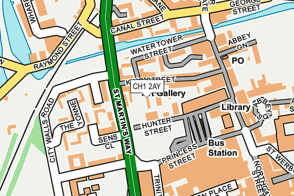 CH1 2AY map - OS OpenMap – Local (Ordnance Survey)