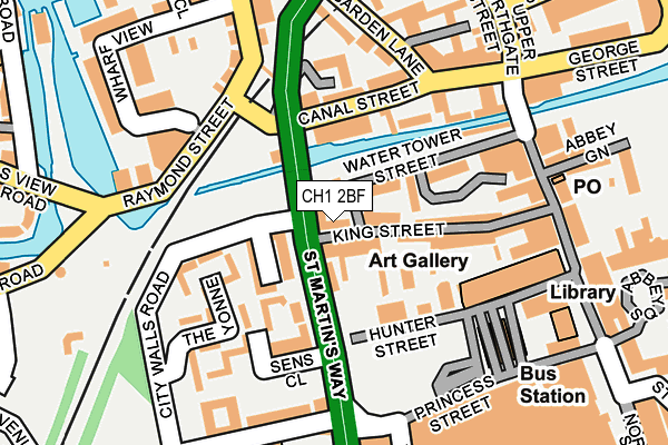 CH1 2BF map - OS OpenMap – Local (Ordnance Survey)