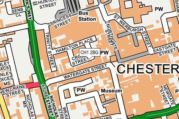 CH1 2BG map - OS OpenMap – Local (Ordnance Survey)