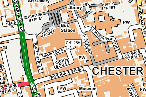 CH1 2BH map - OS OpenMap – Local (Ordnance Survey)