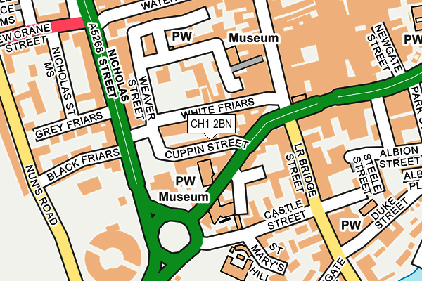 CH1 2BN map - OS OpenMap – Local (Ordnance Survey)