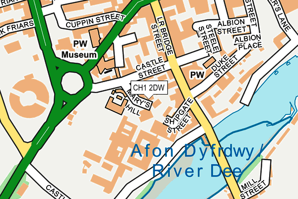 CH1 2DW map - OS OpenMap – Local (Ordnance Survey)