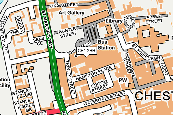 CH1 2HH map - OS OpenMap – Local (Ordnance Survey)