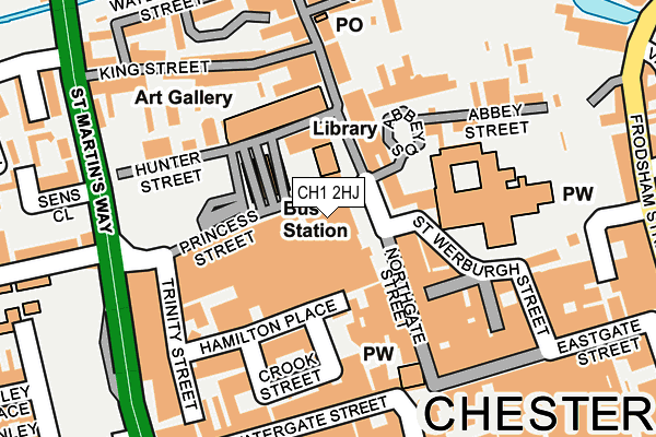 CH1 2HJ map - OS OpenMap – Local (Ordnance Survey)