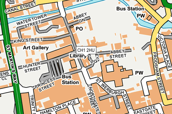 CH1 2HU map - OS OpenMap – Local (Ordnance Survey)