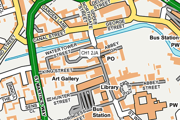 CH1 2JA map - OS OpenMap – Local (Ordnance Survey)