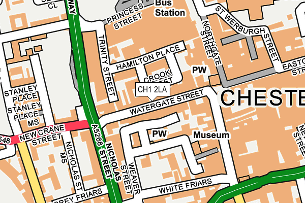 CH1 2LA map - OS OpenMap – Local (Ordnance Survey)