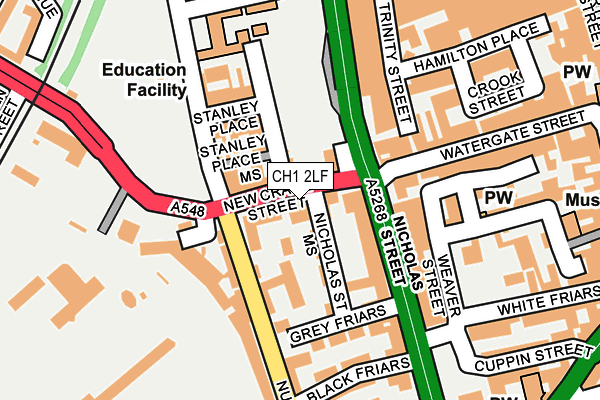 CH1 2LF map - OS OpenMap – Local (Ordnance Survey)