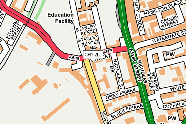 CH1 2LJ map - OS OpenMap – Local (Ordnance Survey)