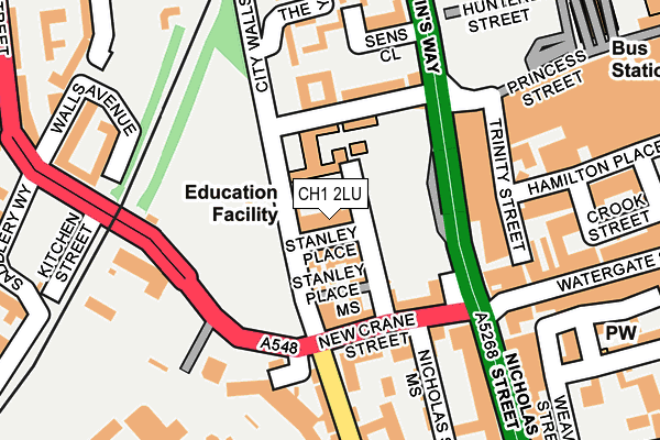 CH1 2LU map - OS OpenMap – Local (Ordnance Survey)