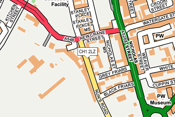 CH1 2LZ map - OS OpenMap – Local (Ordnance Survey)