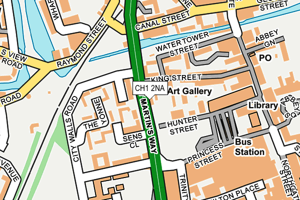 CH1 2NA map - OS OpenMap – Local (Ordnance Survey)