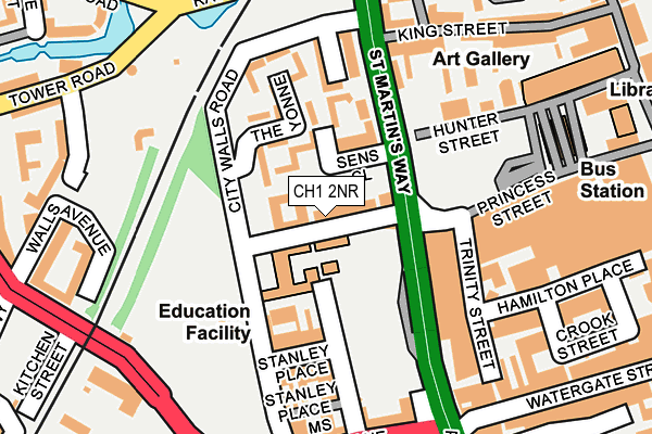 CH1 2NR map - OS OpenMap – Local (Ordnance Survey)