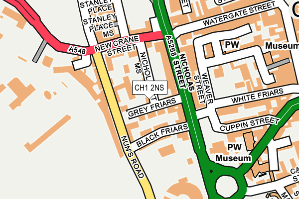 CH1 2NS map - OS OpenMap – Local (Ordnance Survey)