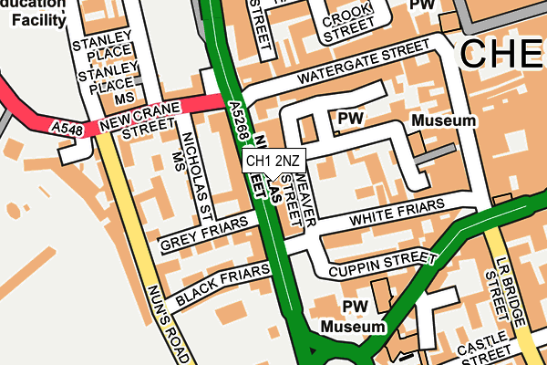 CH1 2NZ map - OS OpenMap – Local (Ordnance Survey)