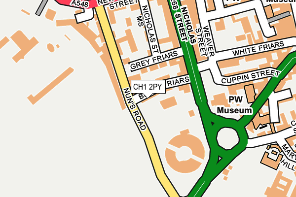 CH1 2PY map - OS OpenMap – Local (Ordnance Survey)