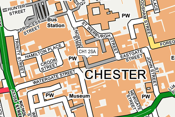 CH1 2SA map - OS OpenMap – Local (Ordnance Survey)