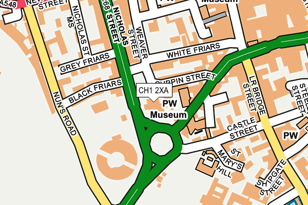 CH1 2XA map - OS OpenMap – Local (Ordnance Survey)