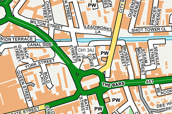 CH1 3AJ map - OS OpenMap – Local (Ordnance Survey)