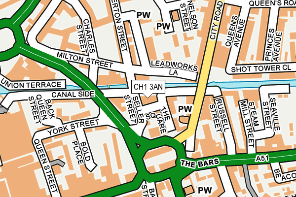 CH1 3AN map - OS OpenMap – Local (Ordnance Survey)