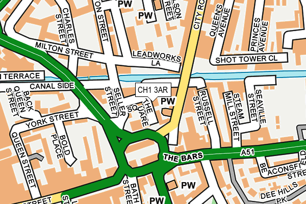 CH1 3AR map - OS OpenMap – Local (Ordnance Survey)