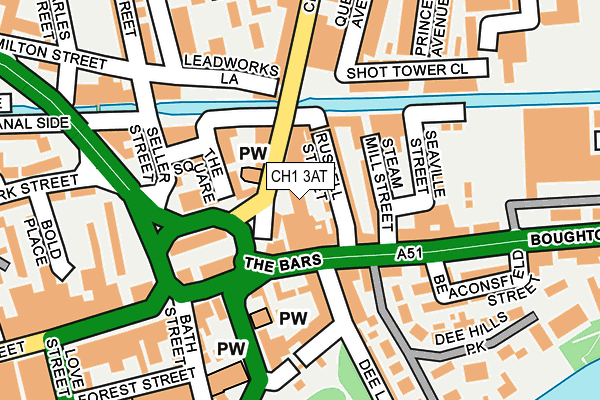 CH1 3AT map - OS OpenMap – Local (Ordnance Survey)
