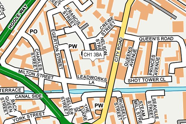 CH1 3BA map - OS OpenMap – Local (Ordnance Survey)