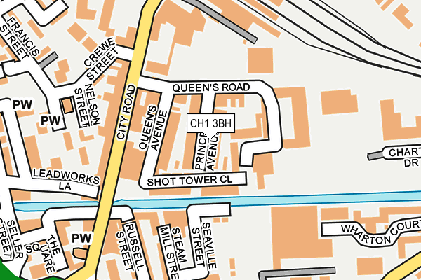 CH1 3BH map - OS OpenMap – Local (Ordnance Survey)