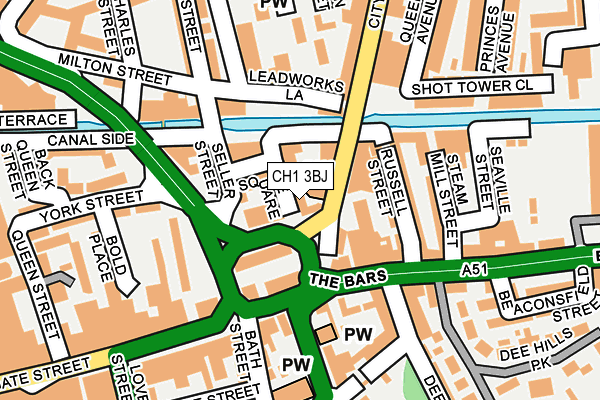 CH1 3BJ map - OS OpenMap – Local (Ordnance Survey)