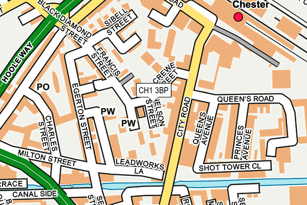 CH1 3BP map - OS OpenMap – Local (Ordnance Survey)