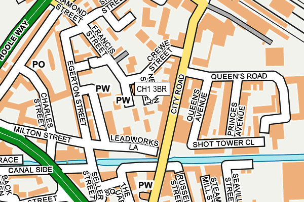 CH1 3BR map - OS OpenMap – Local (Ordnance Survey)