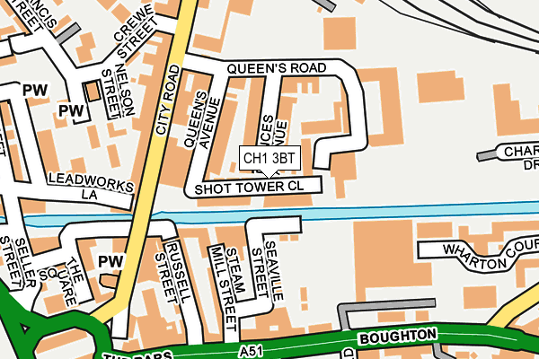 CH1 3BT map - OS OpenMap – Local (Ordnance Survey)