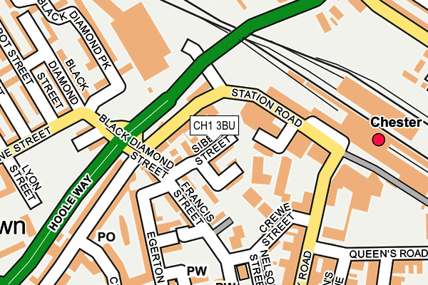 CH1 3BU map - OS OpenMap – Local (Ordnance Survey)