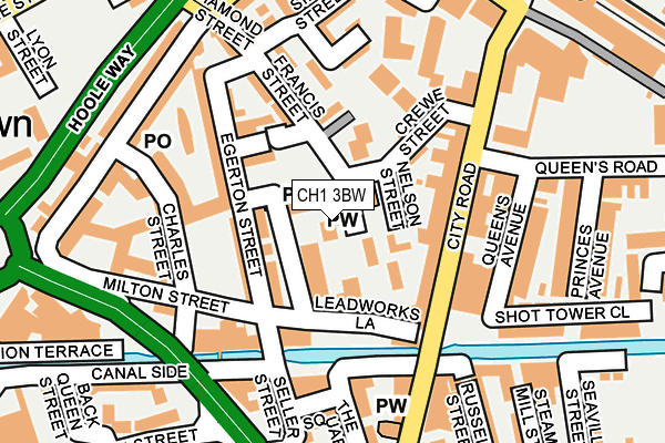 CH1 3BW map - OS OpenMap – Local (Ordnance Survey)