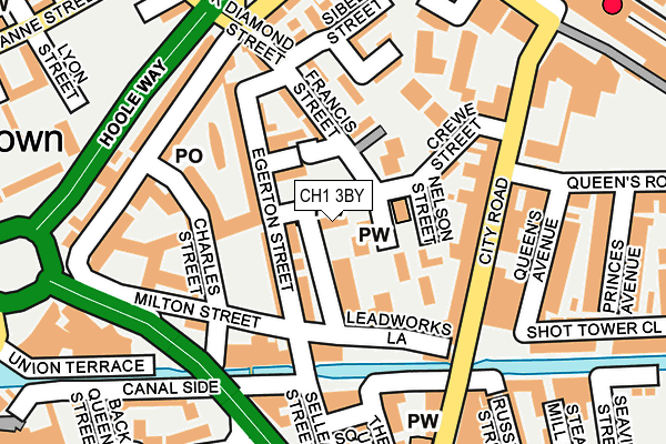CH1 3BY map - OS OpenMap – Local (Ordnance Survey)