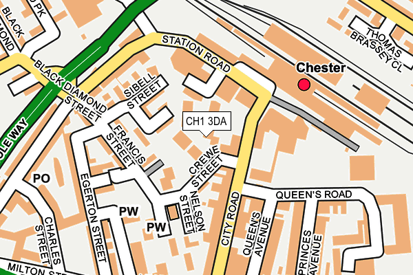 CH1 3DA map - OS OpenMap – Local (Ordnance Survey)