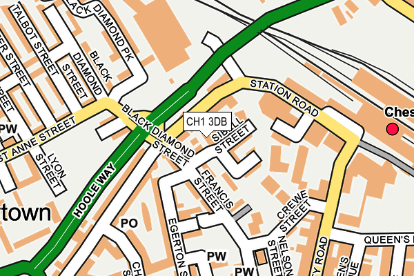 CH1 3DB map - OS OpenMap – Local (Ordnance Survey)