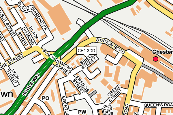 CH1 3DD map - OS OpenMap – Local (Ordnance Survey)