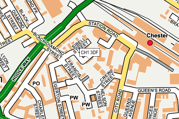 CH1 3DF map - OS OpenMap – Local (Ordnance Survey)