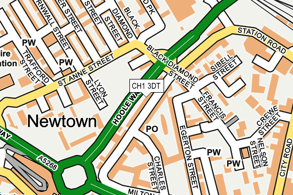 CH1 3DT map - OS OpenMap – Local (Ordnance Survey)