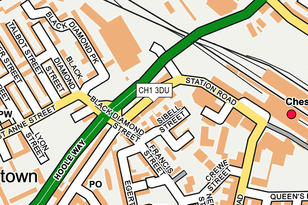 CH1 3DU map - OS OpenMap – Local (Ordnance Survey)