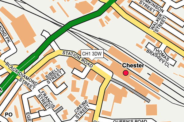 CH1 3DW map - OS OpenMap – Local (Ordnance Survey)