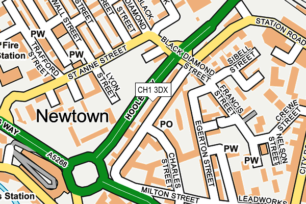 CH1 3DX map - OS OpenMap – Local (Ordnance Survey)