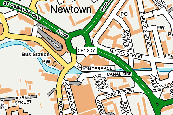 CH1 3DY map - OS OpenMap – Local (Ordnance Survey)