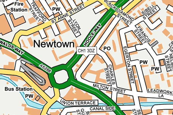 CH1 3DZ map - OS OpenMap – Local (Ordnance Survey)