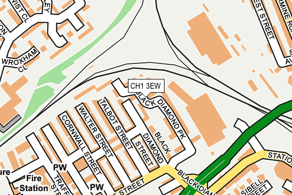 CH1 3EW map - OS OpenMap – Local (Ordnance Survey)
