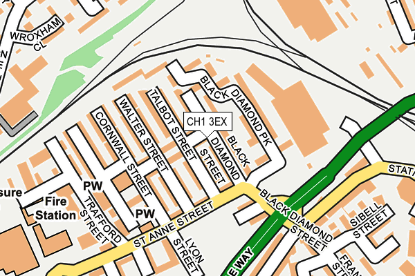 CH1 3EX map - OS OpenMap – Local (Ordnance Survey)