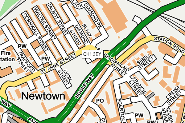 CH1 3EY map - OS OpenMap – Local (Ordnance Survey)