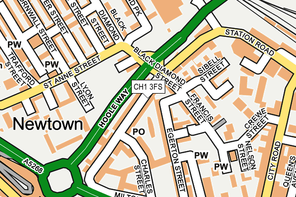 CH1 3FS map - OS OpenMap – Local (Ordnance Survey)