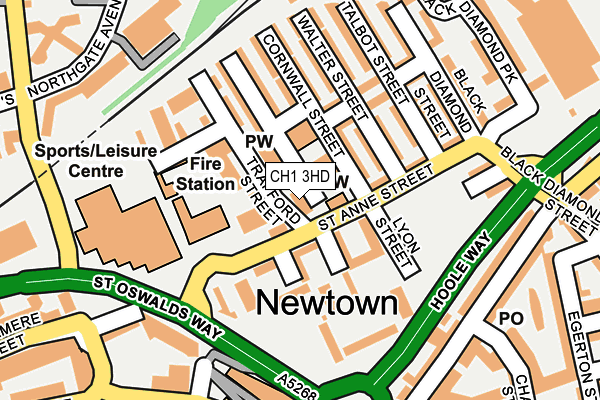 CH1 3HD map - OS OpenMap – Local (Ordnance Survey)